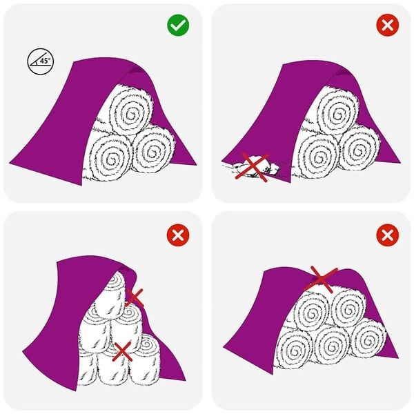 vidaXL Hooibergzeil 9,8x6 m 140 g/m² polypropyleen