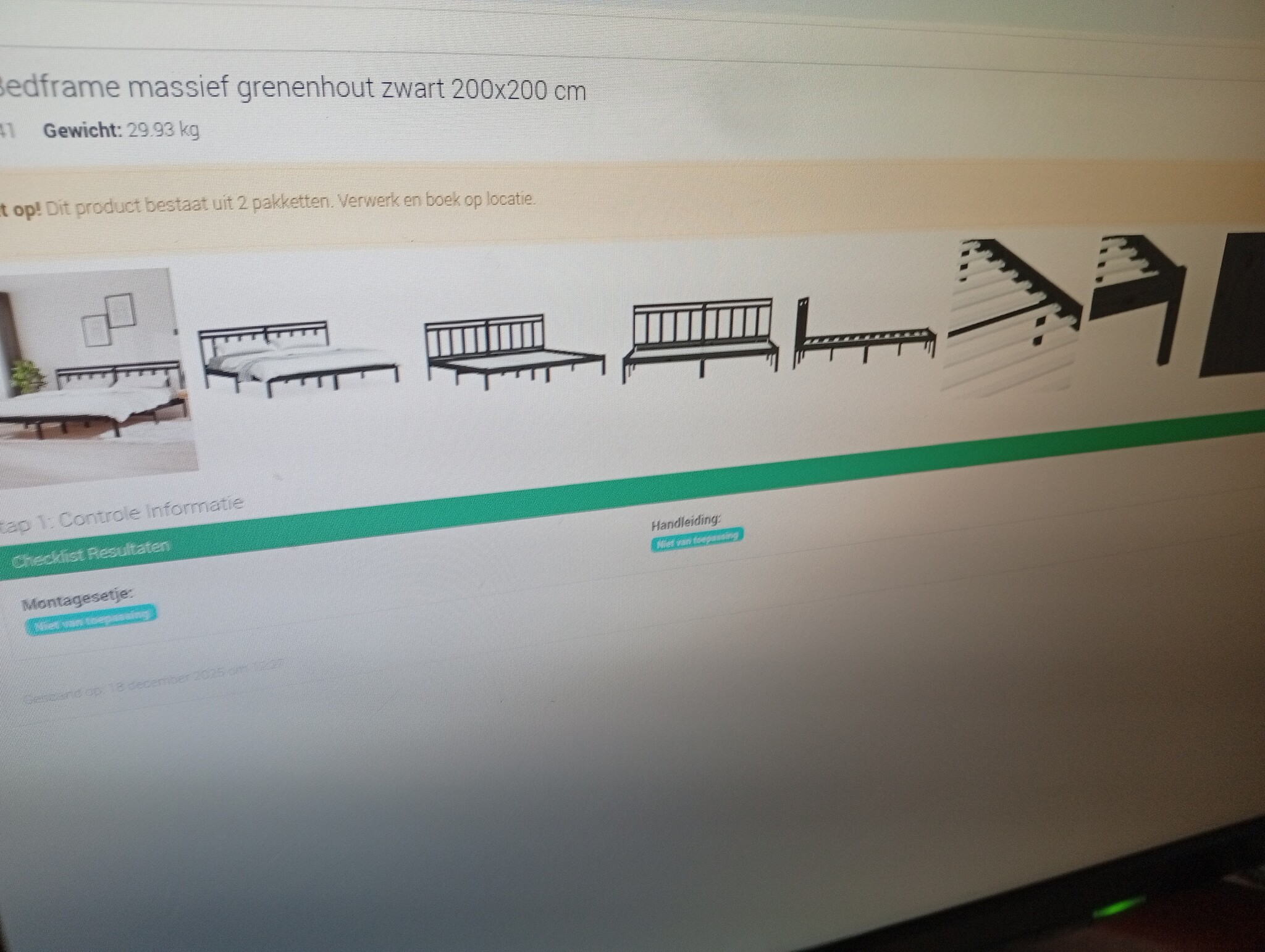 vidaXL Bedframe massief grenenhout zwart 200x200 cm
