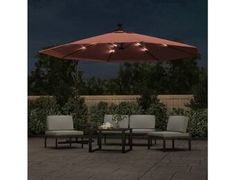 vidaXL Zweefparasol Terracotta 350cm - 46% Korting!