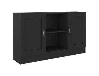 vidaXL Dressoir Zwart 120x30,5x70 cm - 40% Korting