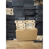 vidaXL Ligbedden 2 st 199,5x60x74 cm massief grenenhout zwart