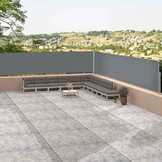 vidaXL Windscherm uittrekbaar 117x1200 cm antracietkleurig
