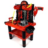 Werkbank kind - speelgoed gereedschap - 57x32x68cm - rood zwart