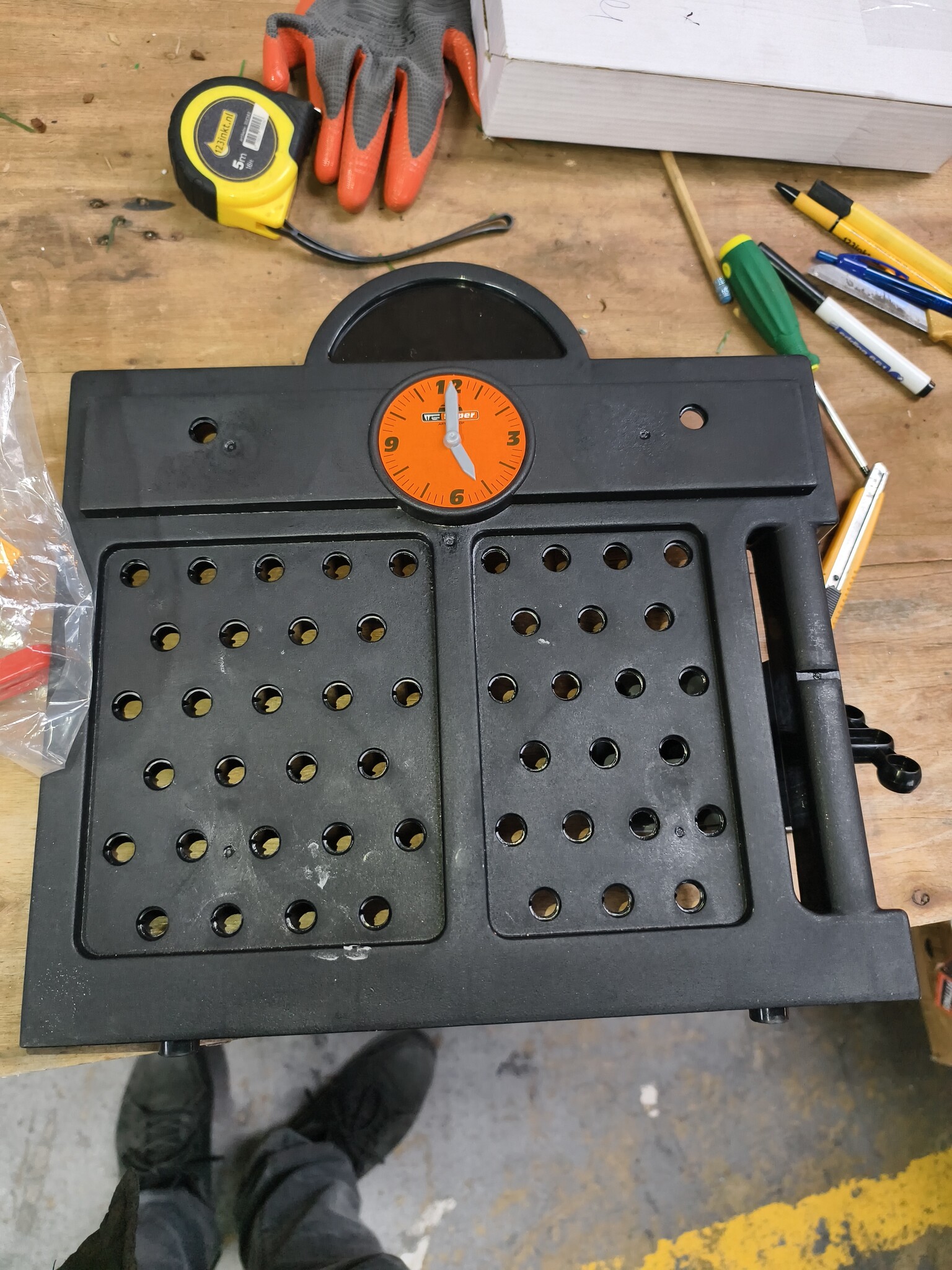 Werkbank kind - speelgoed gereedschap - 57x32x68cm - rood zwart