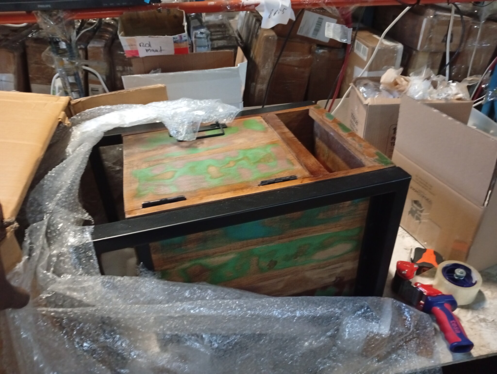 vidaXL Nachtkastje 40x35x55 cm massief gerecycled hout