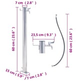 vidaXL Waterzuil Rond RVS - 55% Korting!