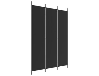 vidaXL Kamerscherm met 3 panelen 150x220 cm stof zwart