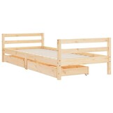 vidaXL Kinderbedframe met lades 90x200 cm massief grenenhout