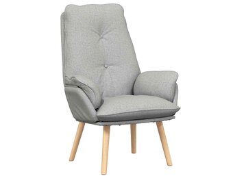 vidaXL Ontspanningsstoel Wolken grijs 69 x 74 x 93 cm Stof