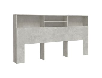 vidaXL Hoofdbordkast 200x19x103,5 cm betongrijs