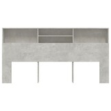 vidaXL Hoofdbordkast 200x19x103,5 cm betongrijs