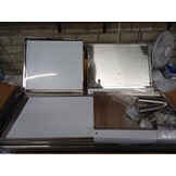 vidaXL Keukenwerktafel met schuifdeuren roestvrijstaal