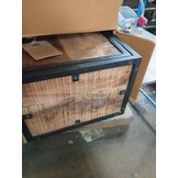 vidaXL Badkamerkast 40x27x90 cm massief mangohout en ijzer