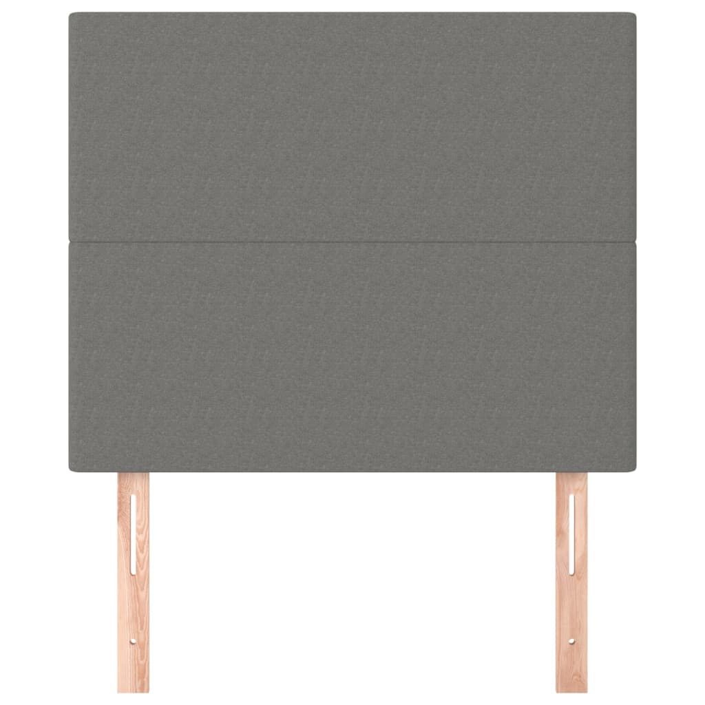 vidaXL Hoofdborden 2 stuks 90x5x78/88 cm Stof Donkergrijs - 51% Korting!