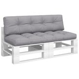 vidaXL Palletkussens 2 st. stof grijs - 56% Korting!