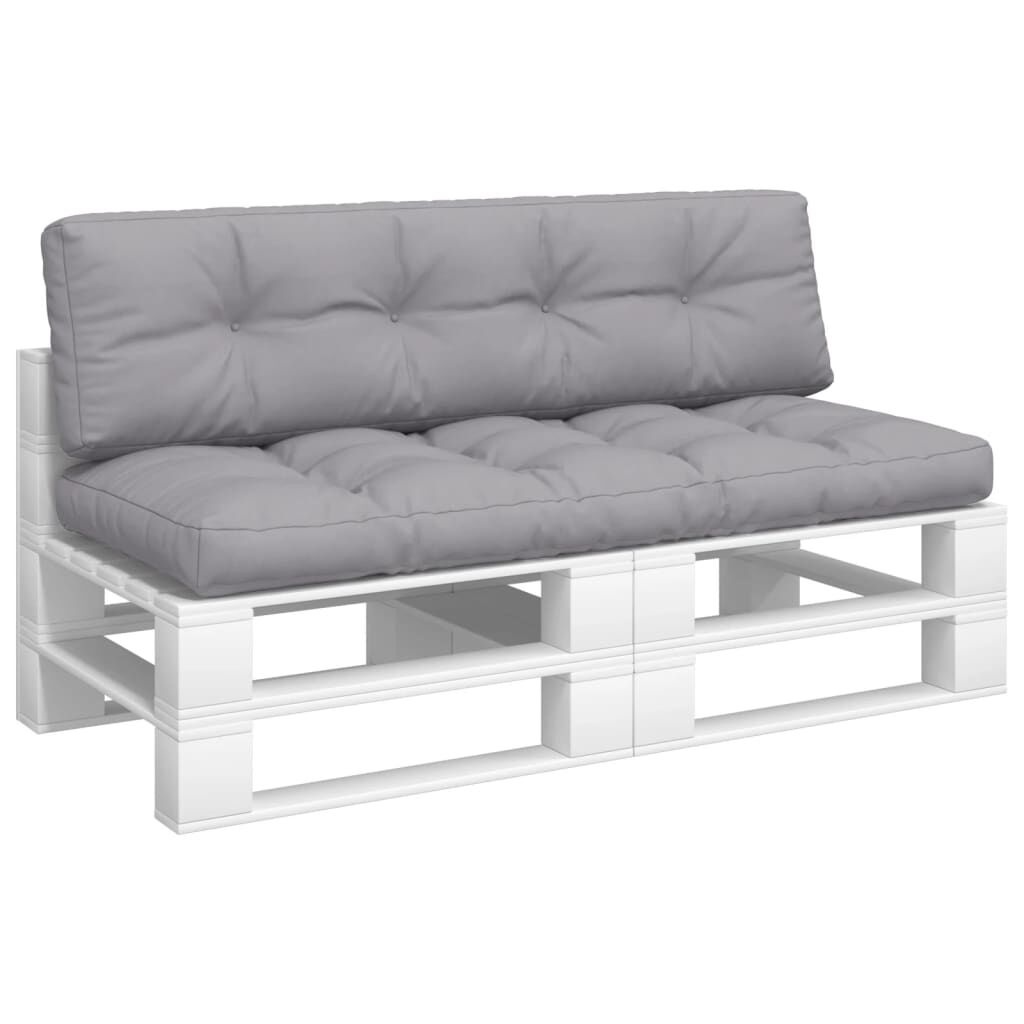 vidaXL Palletkussens 2 st. stof grijs - 56% Korting!