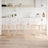 vidaXL Hondenhek 6 panelen 300cm Populierenhout - Nu 40% Korting!