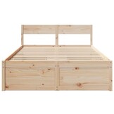 vidaXL Grenen Bedframe met Lades 120x200cm - 40% Korting