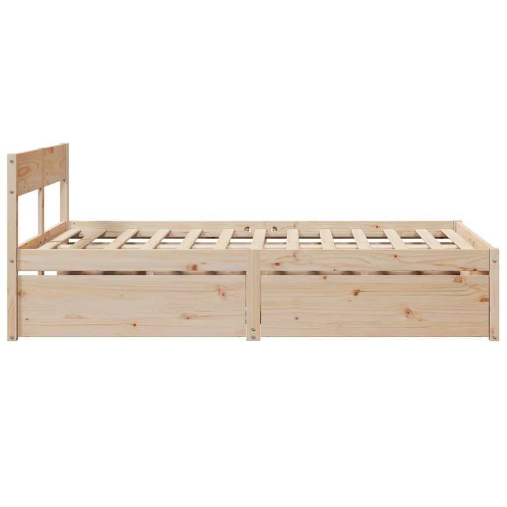 vidaXL Grenen Bedframe met Lades 120x200cm - 40% Korting