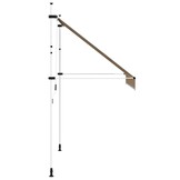 vidaXL Luifel 250cm Geel/Blauw Gestreept - 65% Korting!