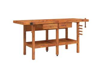 vidaXL Werkbank Acaciahout met Lades & Bankschroef - 60% Korting!