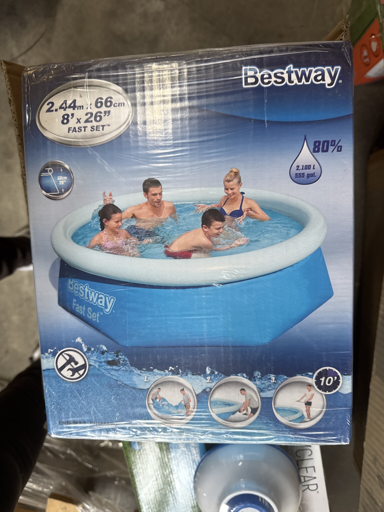 Bestway Fast Set Zwembad (244x61cm) - Blauw | 61% Korting!