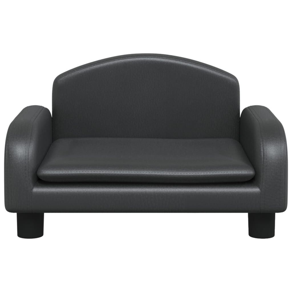 vidaXL Kinderbank Kunstleer Zwart - 40% Korting