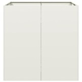 vidaXL Plantenbak Staal Wit 80x80x80 cm - 35% Korting
