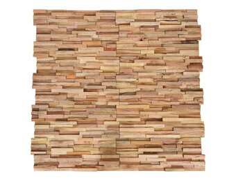 vidaXL Wandpanelen 10 stuks - 3D Massief Teakhout - 55% Korting
