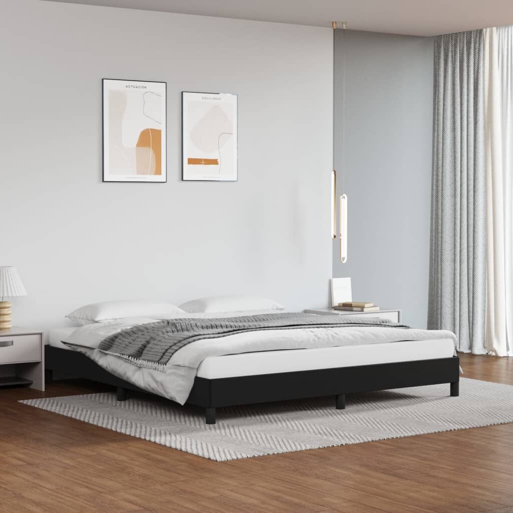 vidaXL Bedframe Kunstleer Zwart 160x200 cm - Nu met 55% Korting!