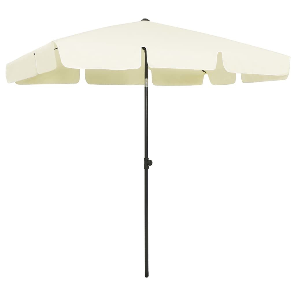 vidaXL Strandparasol 200x125 cm Zandgeel - 56% Korting!