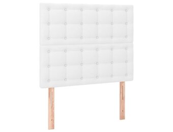 vidaXL Hoofdborden Kunstleer Wit - 2 stuks - 40% Korting