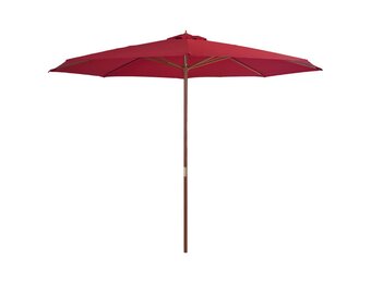 vidaXL Parasol Bordeauxrood 350cm - 51% Korting!