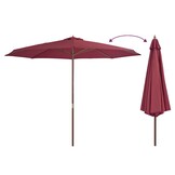 vidaXL Parasol Bordeauxrood 350cm - 51% Korting!