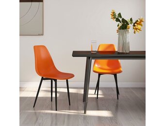 vidaXL Eetkamerstoelen 2 st PP oranje - 55% Korting