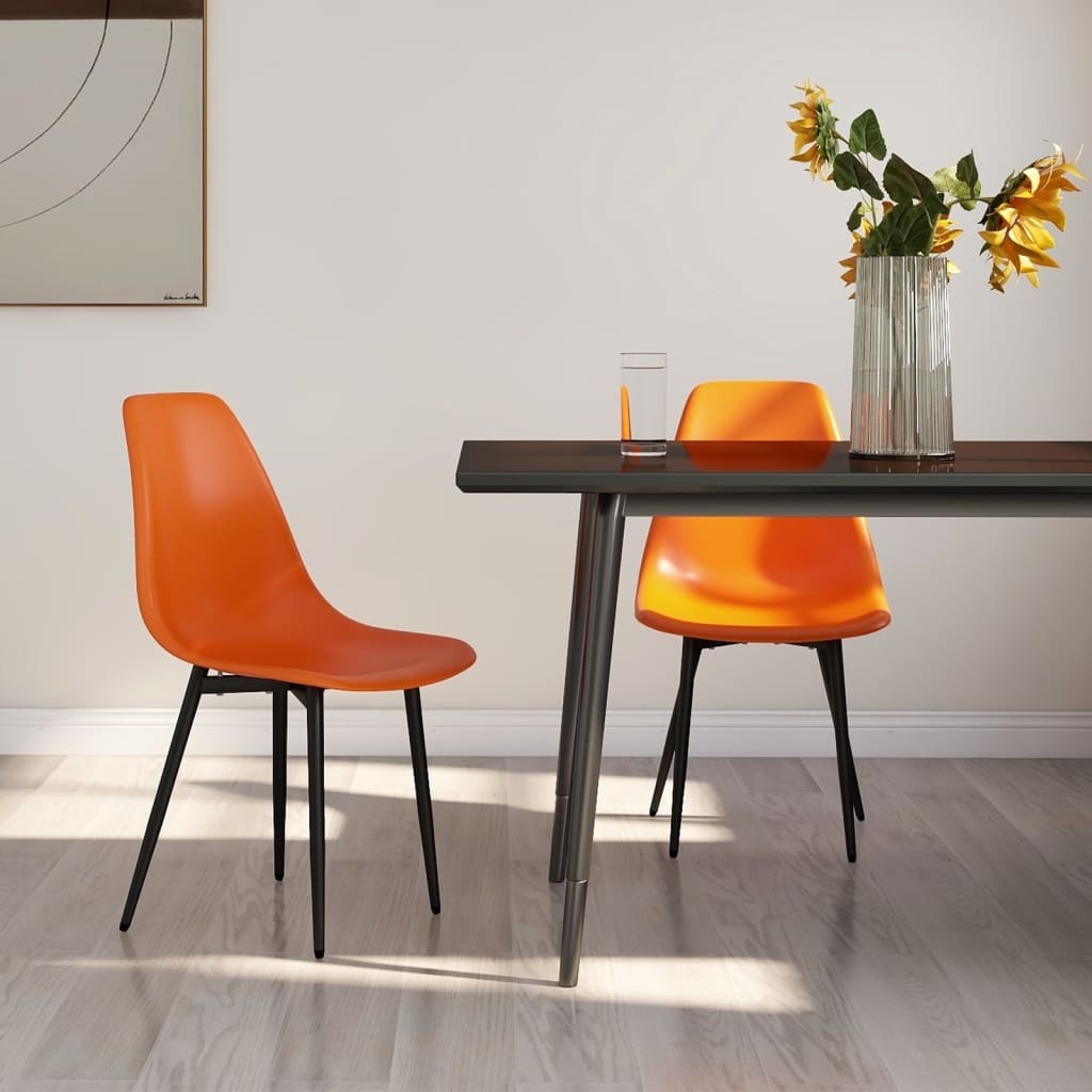 vidaXL Eetkamerstoelen 2 st PP oranje - 55% Korting