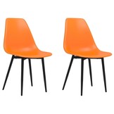 vidaXL Eetkamerstoelen 2 st PP oranje - 55% Korting