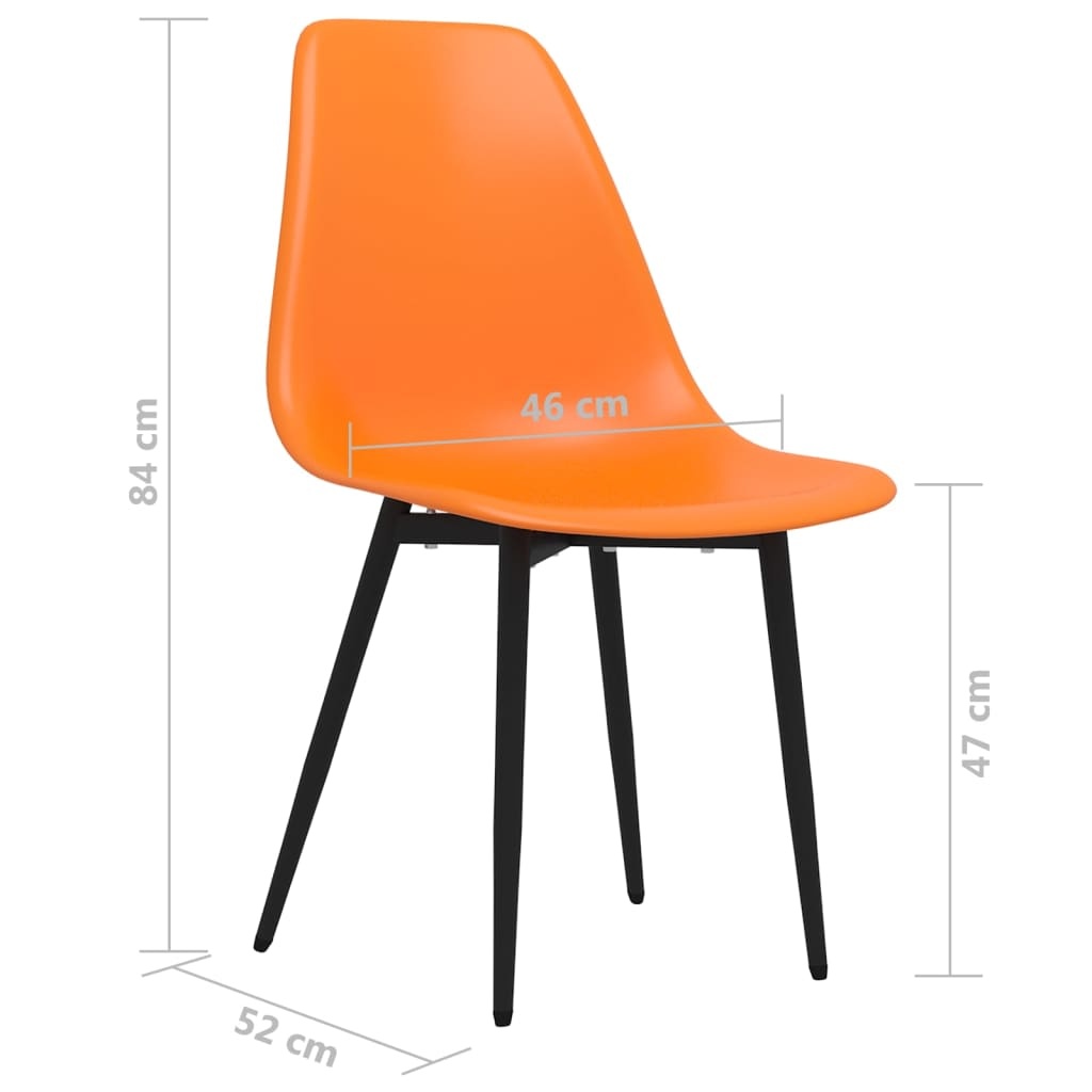 vidaXL Eetkamerstoelen 2 st PP oranje - 55% Korting