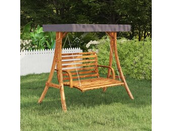 vidaXL Schommelframe met Antraciet Dak | Hout & Teakafwerking | 40% Korting