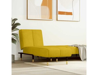VidaXL Chaise Longue Fluweel Geel - 40% Korting!