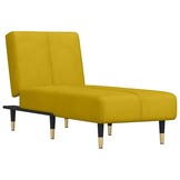 VidaXL Chaise Longue Fluweel Geel - 40% Korting!