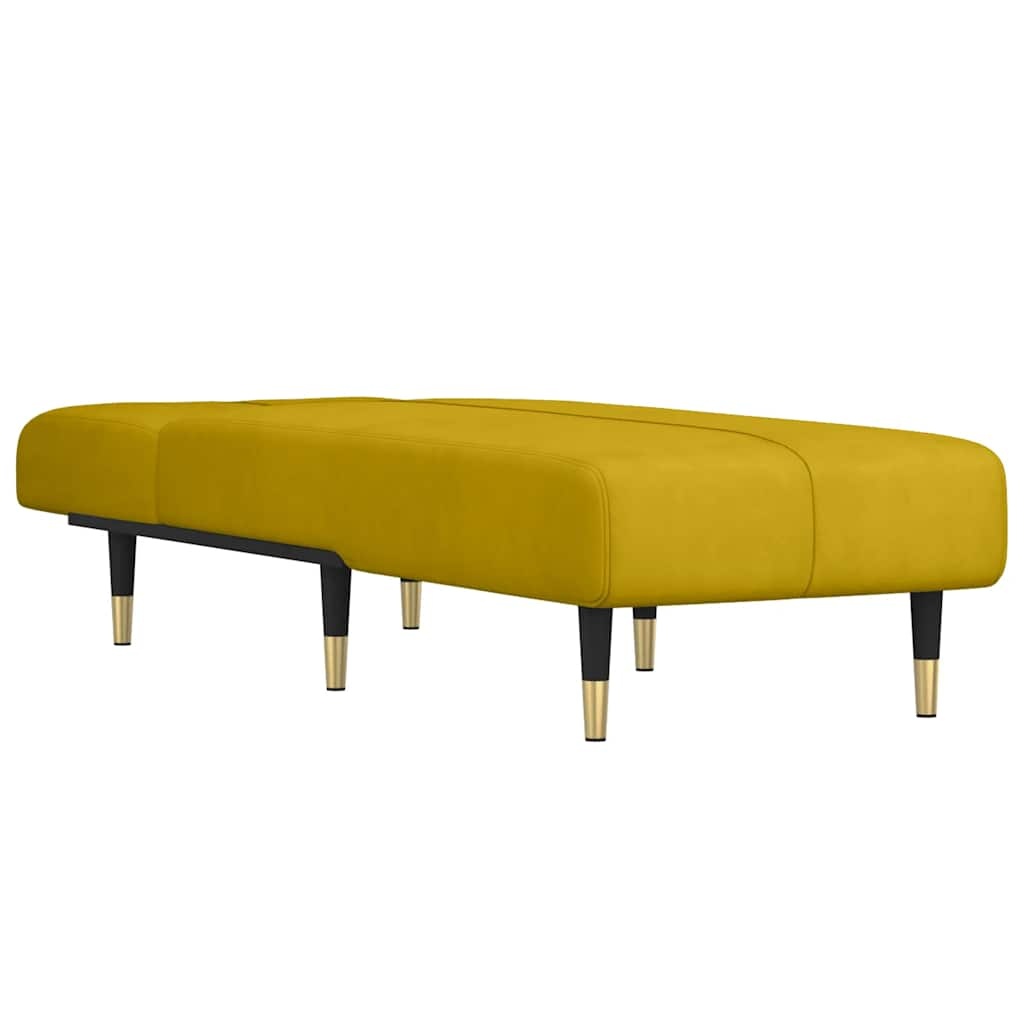 VidaXL Chaise Longue Fluweel Geel - 40% Korting!
