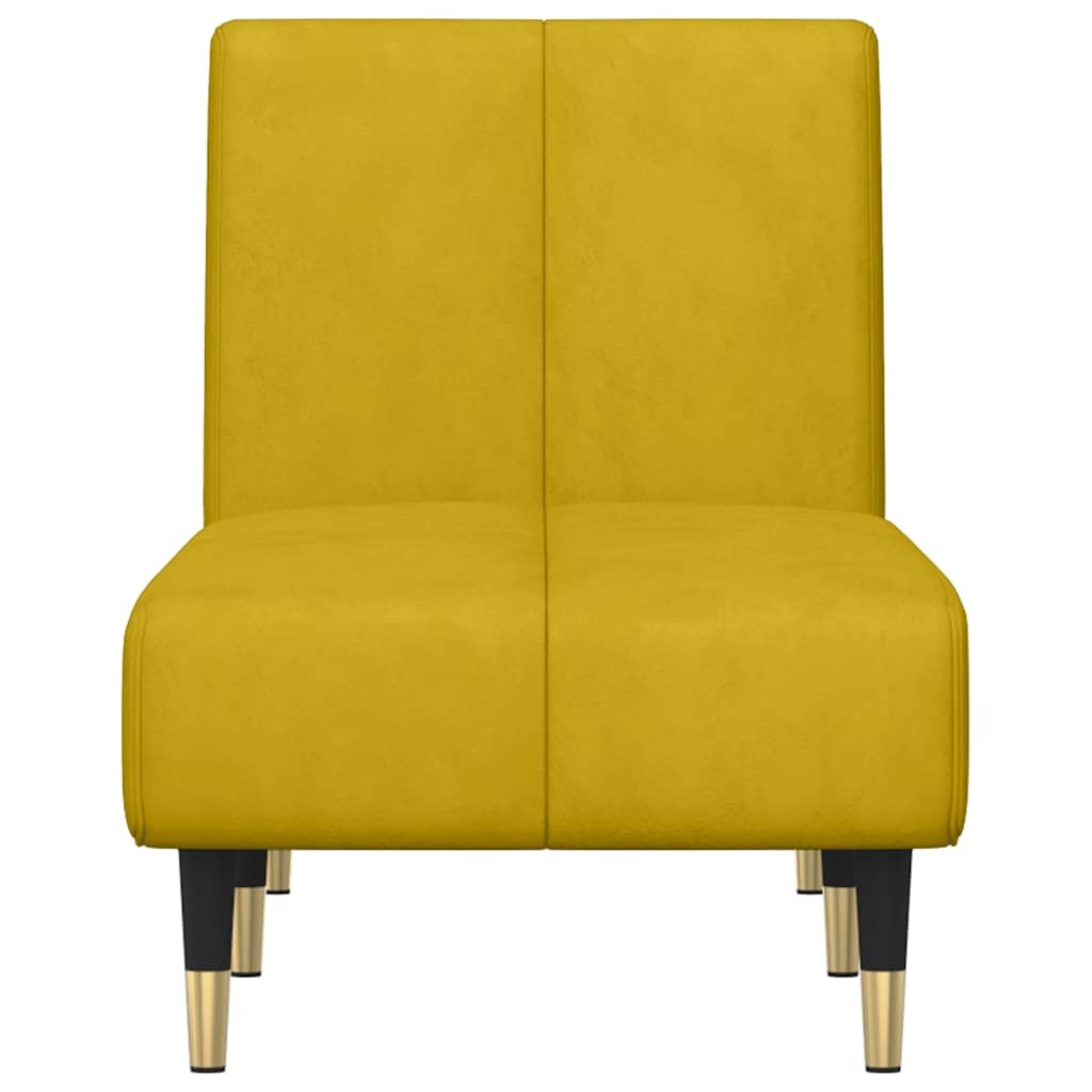 VidaXL Chaise Longue Fluweel Geel - 40% Korting!