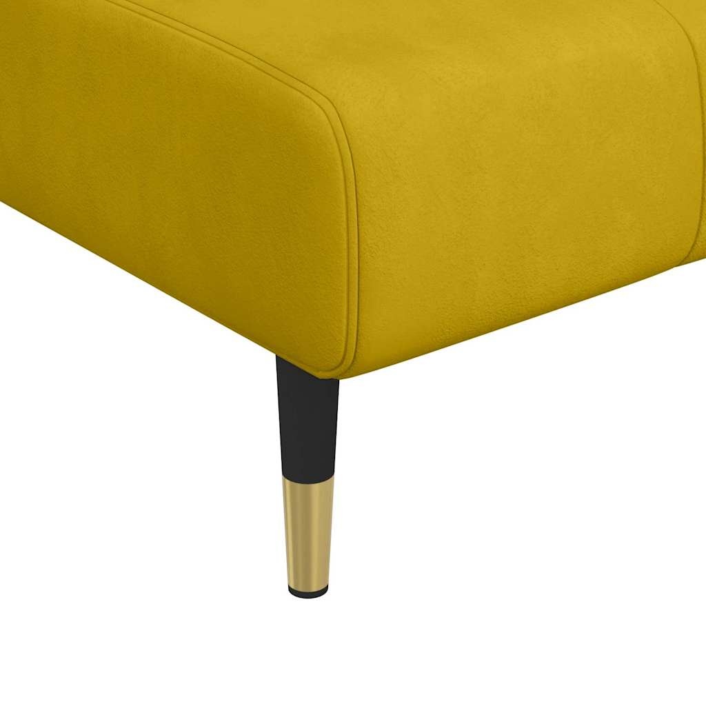 VidaXL Chaise Longue Fluweel Geel - 40% Korting!