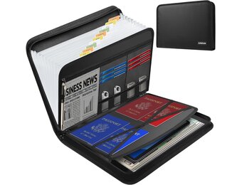 JUNDUN A4 Brandwerende Documentenmap (Zwart) - Nu 35% Korting!