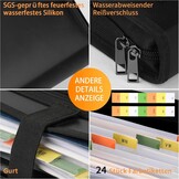 JUNDUN A4 Brandwerende Documentenmap (Zwart) - Nu 35% Korting!