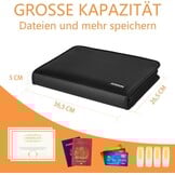 JUNDUN A4 Brandwerende Documentenmap (Zwart) - Nu 35% Korting!