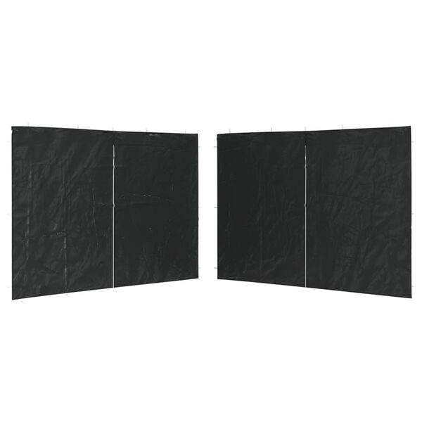 vidaXL Tentwanden met ritssluiting PE Antraciet (2 stuks) - 51% korting!