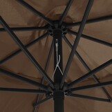 vidaXL Parasol 390cm Taupe - 51% Korting
