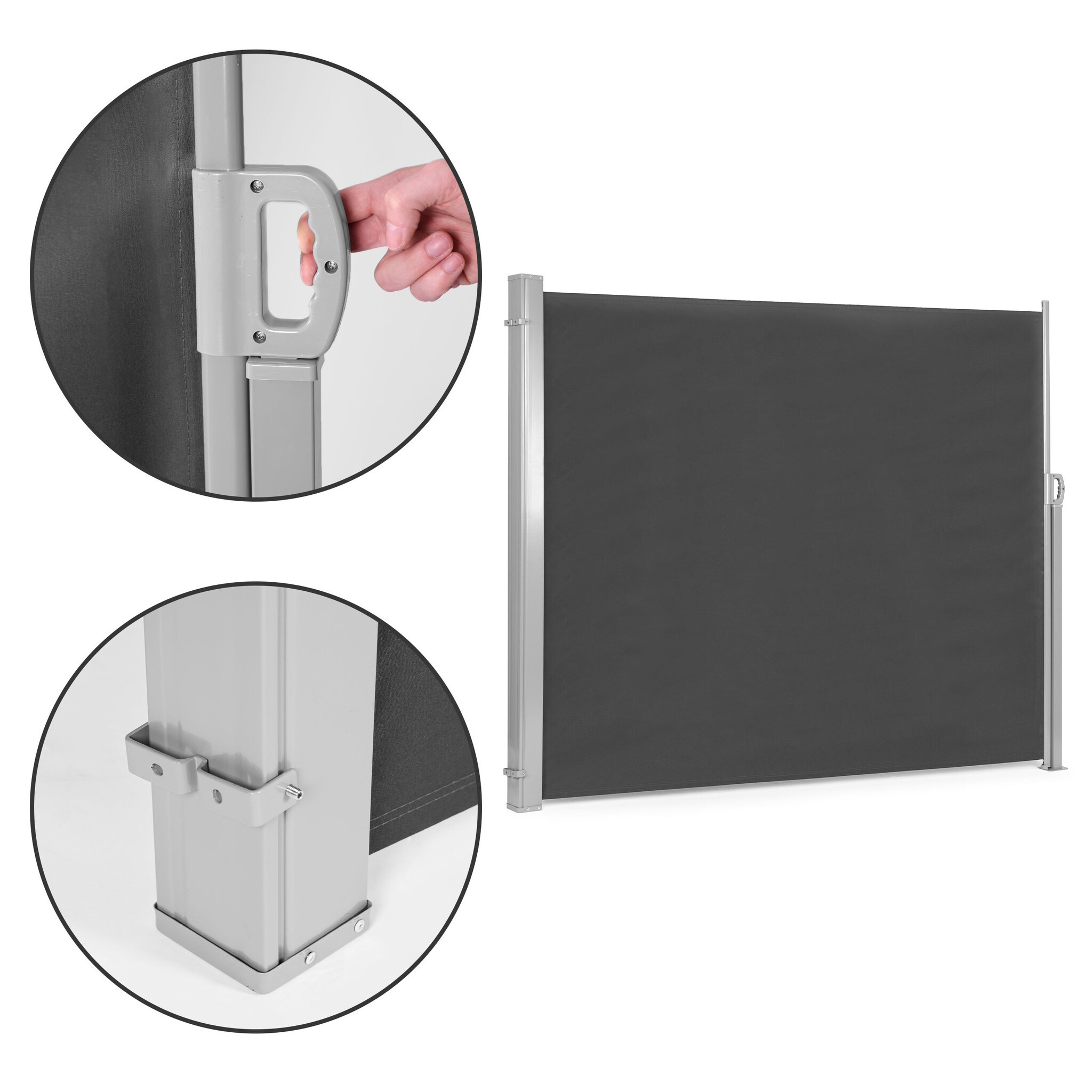 Uittrekbaar Windscherm Antraciet 300x180cm - 56% Korting!